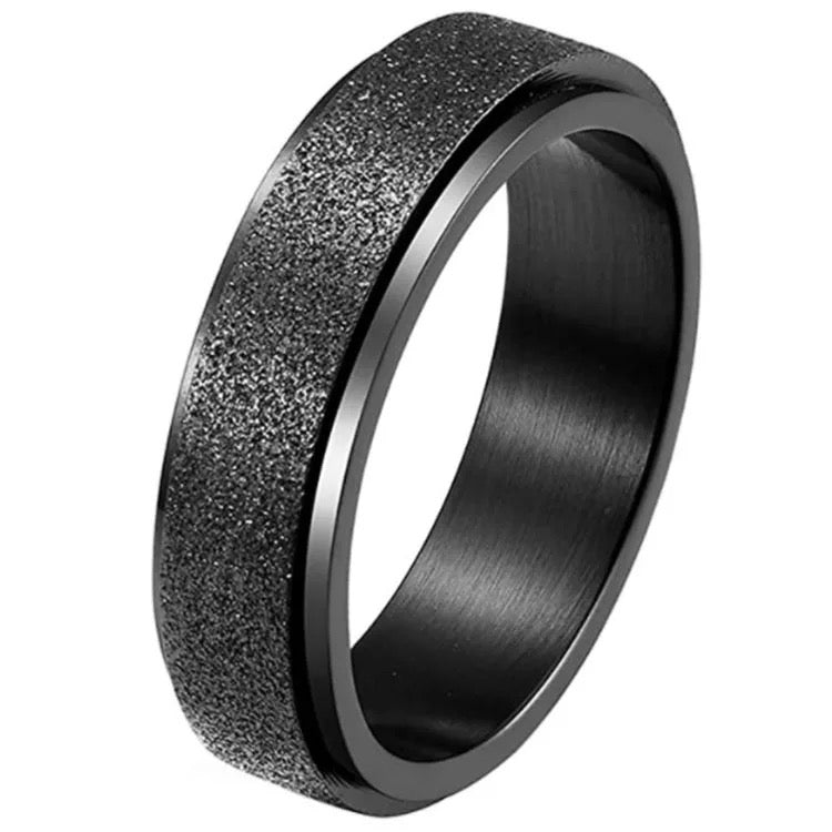 Zen Life Anxiety Spinner Ring (Black Tie Affair)