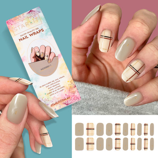 Well Plaid Semi-Cured Gel Nail Wrap