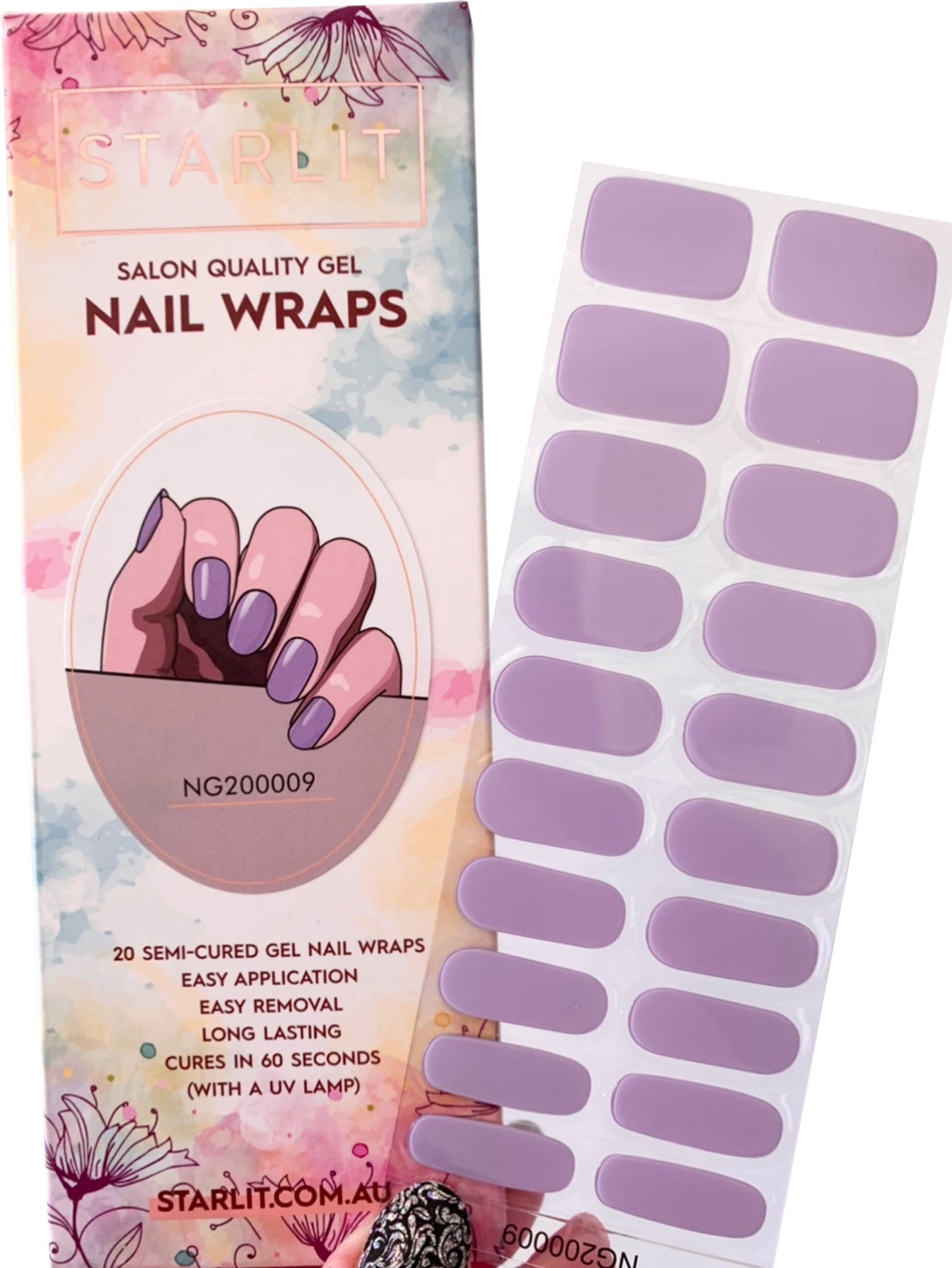 Lavender Dreams Semi-Cured Gel Nail Wrap