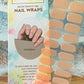 Peach Flakies Semi-Cured Gel Nail Wrap