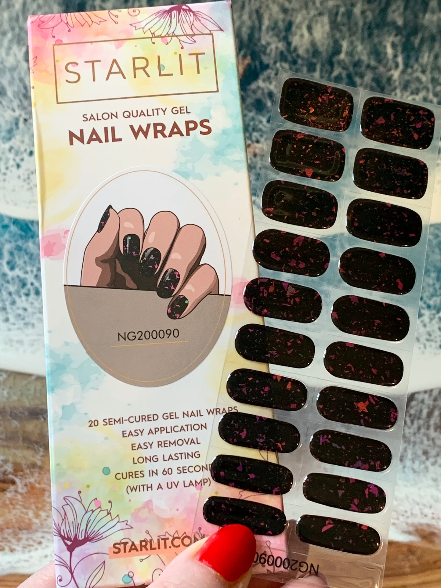 Galaxy Flakies Semi-Cured Gel Nail Wrap