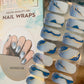 Marbled Kyanite Semi-Cured Gel Nail Wrap