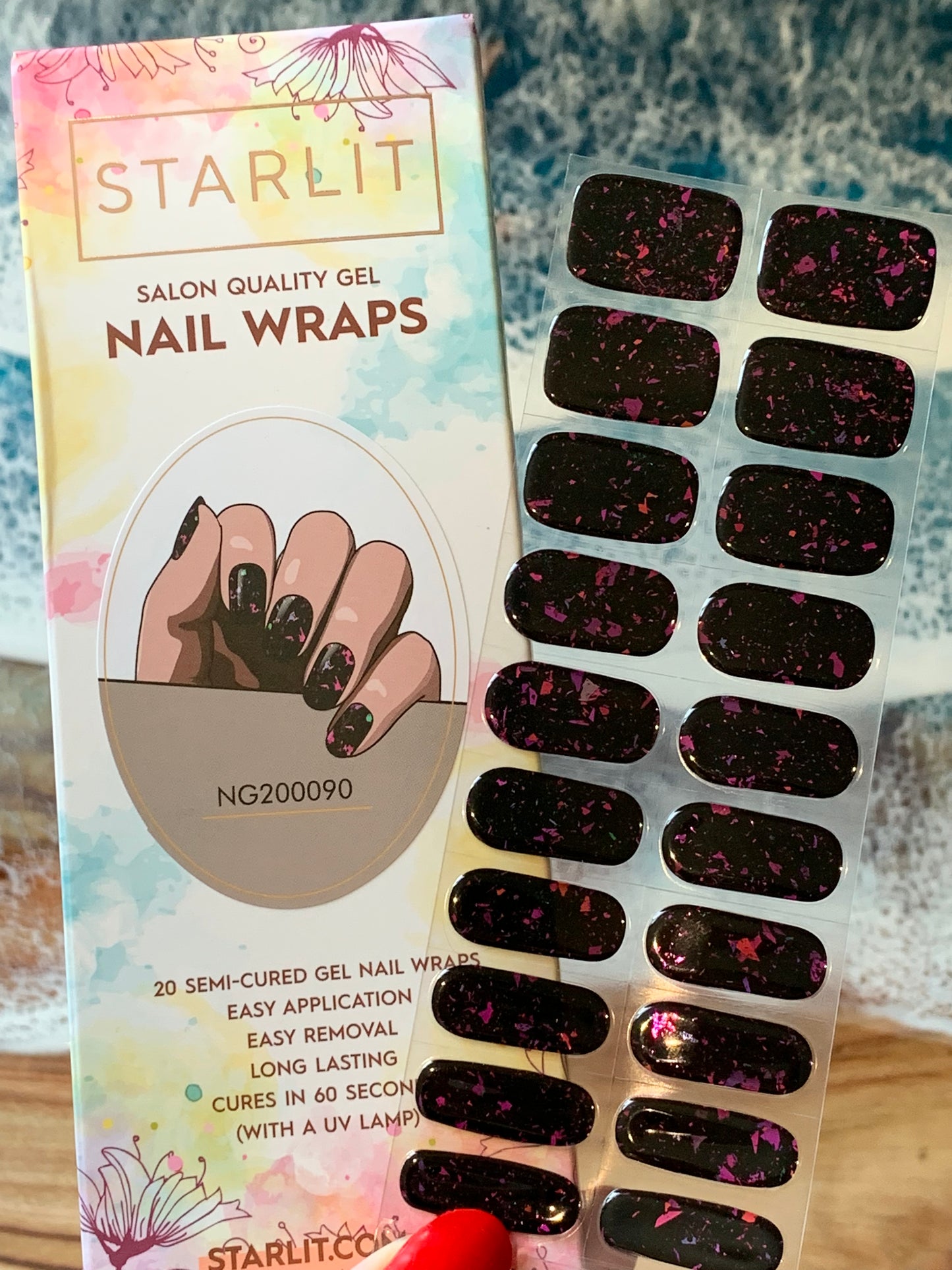 Galaxy Flakies Semi-Cured Gel Nail Wrap