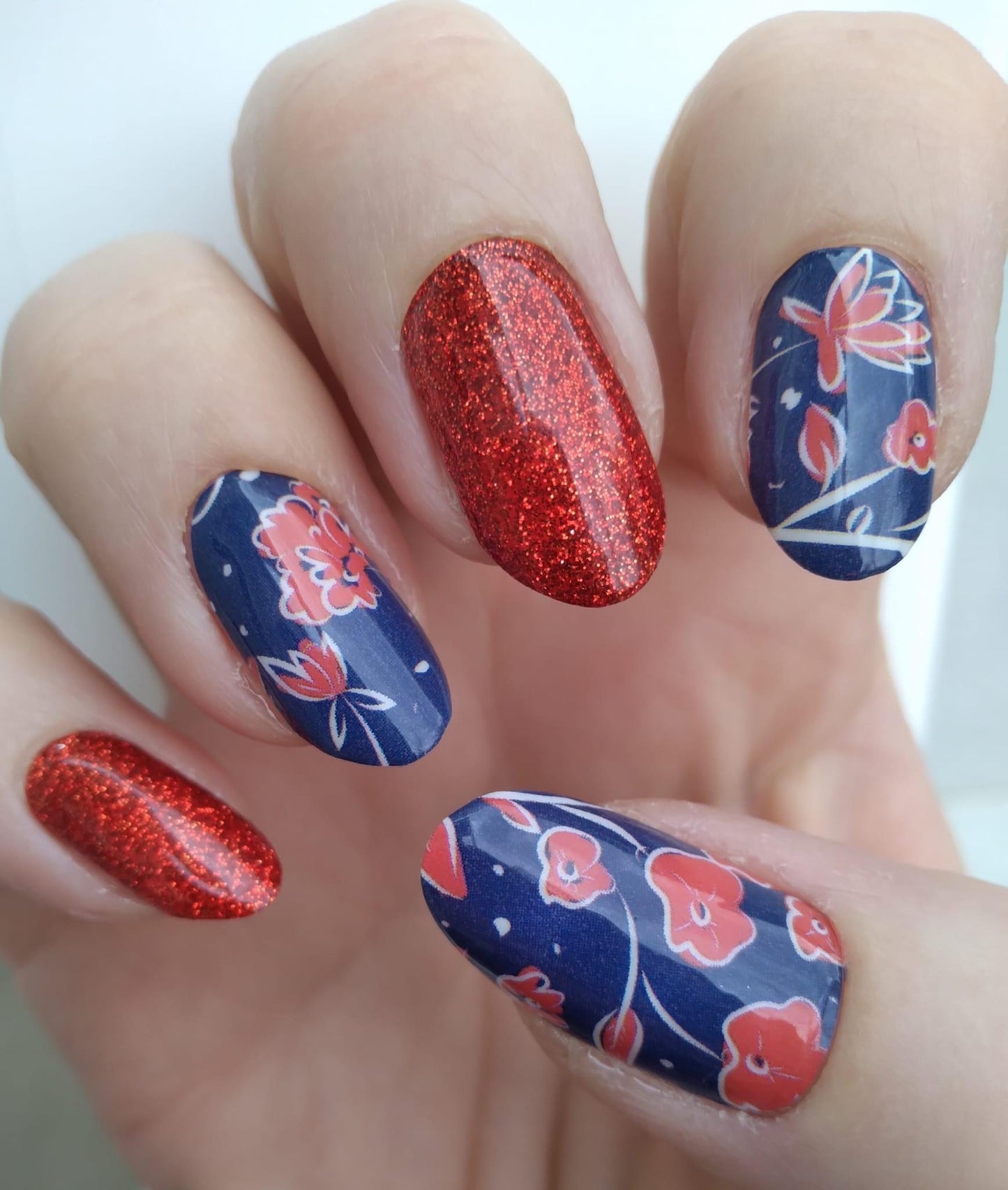 Navy & Red Floral - Limited Edition - Designed By Ramonica
