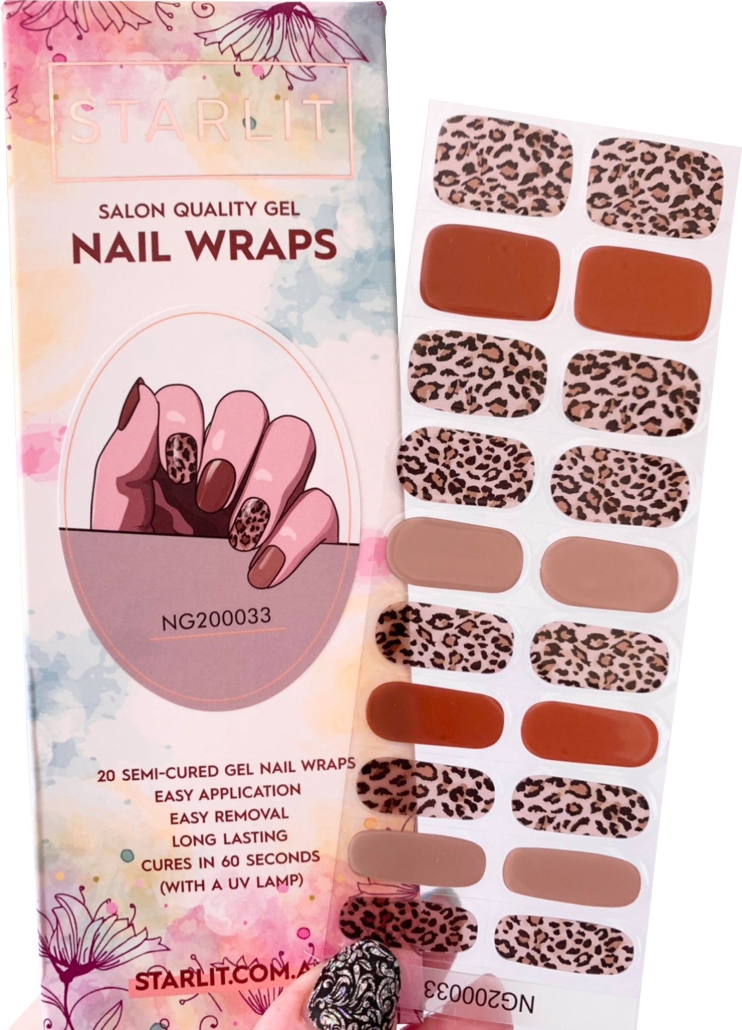 Wild At Heart Semi-Cured Gel Nail Wrap