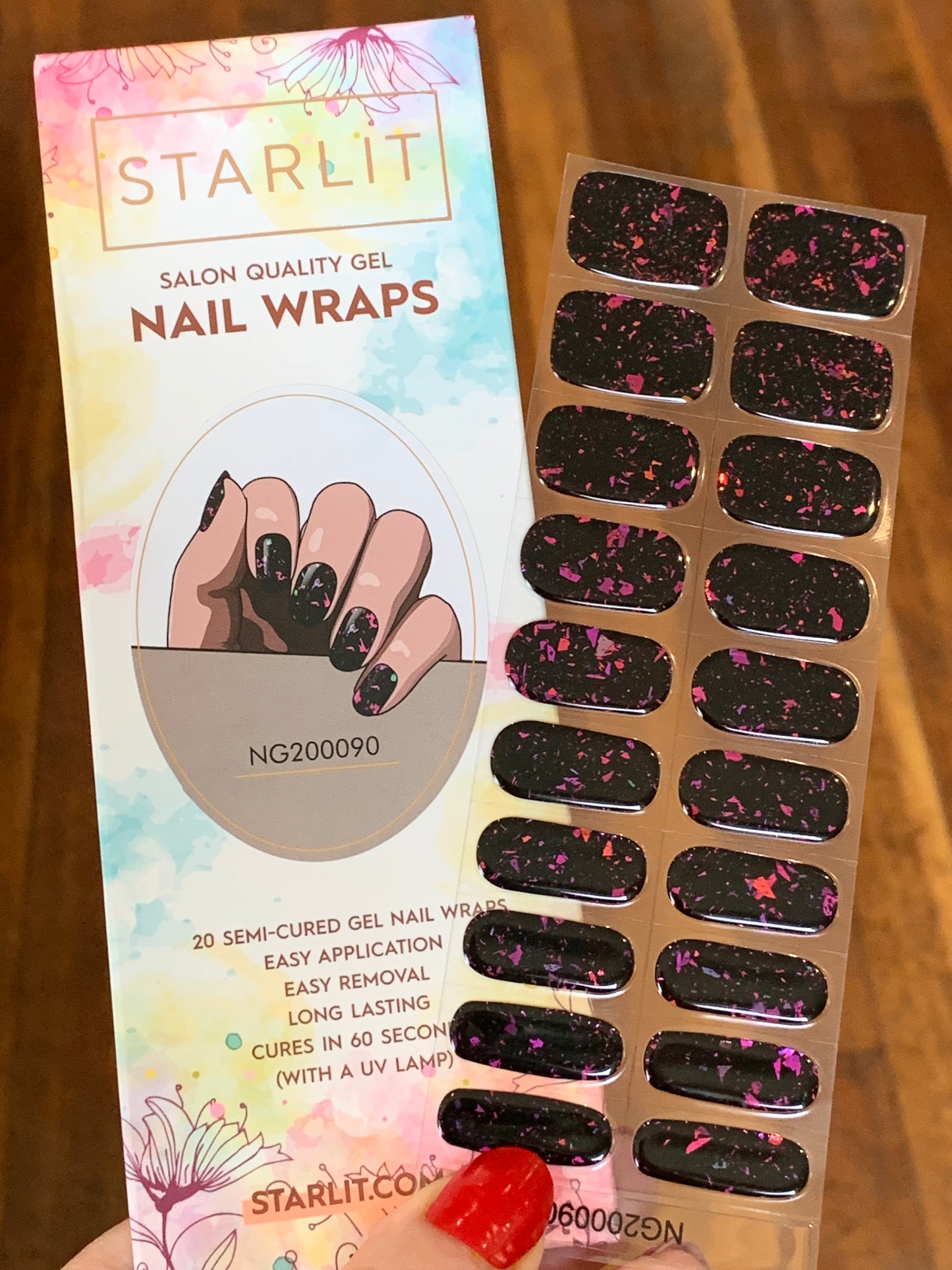 Galaxy Flakies Semi-Cured Gel Nail Wrap