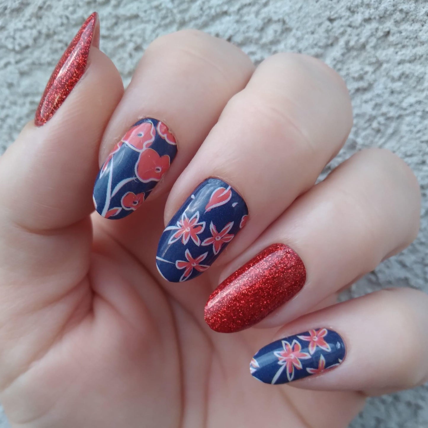 Navy & Red Floral - Limited Edition - Designed By Ramonica