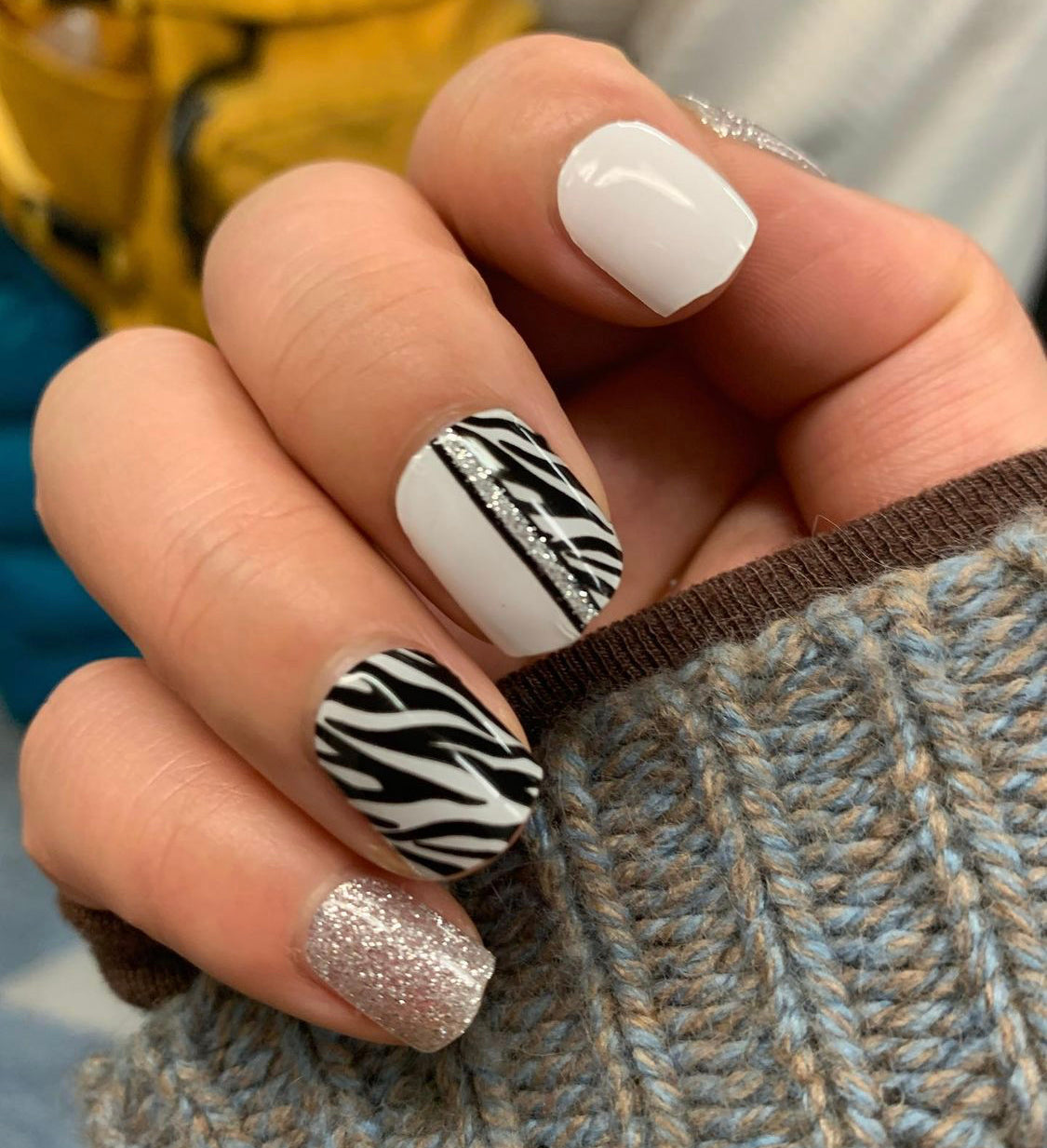 Zebra Diva Semi-Cured Gel Nail Wrap